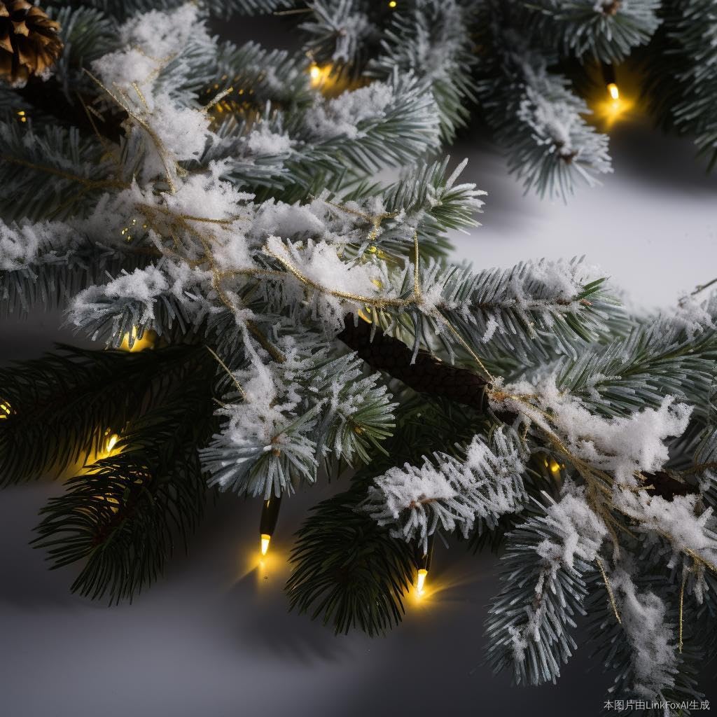 Guirnalda de pino de nieve, guirnalda de Navidad flocada para escaleras, guirnalda de pino de Navidad nevada, decoraciones de ramas largas,