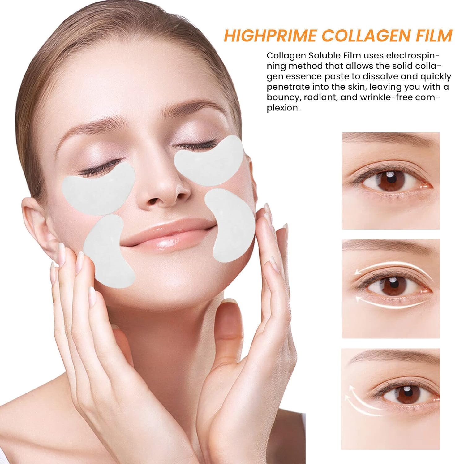 Película soluble en colágeno Highprime de Corea  Película de colágeno Dermance High Prime, antienvejecimiento, suaviza las líneas finas y las