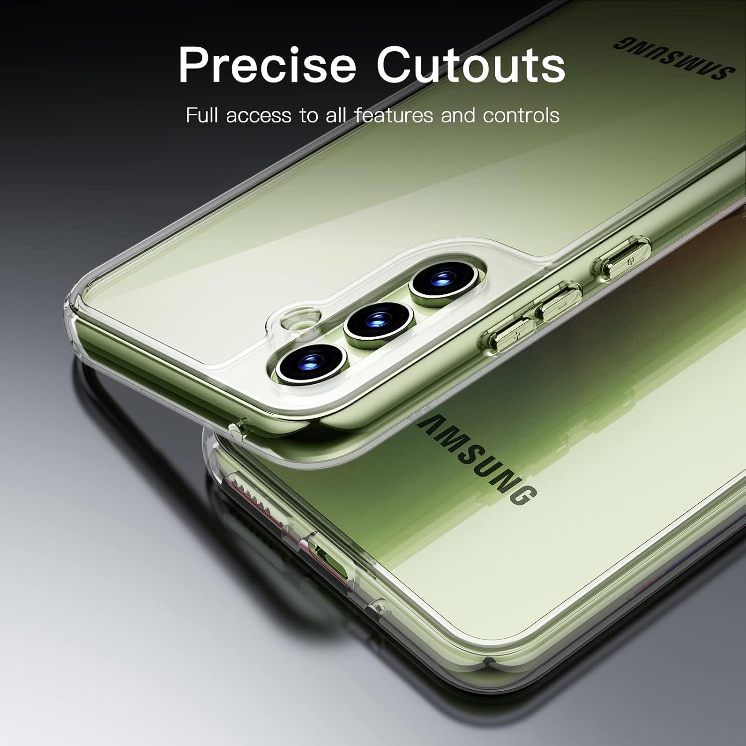 JETech Funda para Samsung Galaxy A54 5G de 6.4 pulgadas, no amarillenta a prueba de golpes, funda protectora para teléfono, parte trasera de
