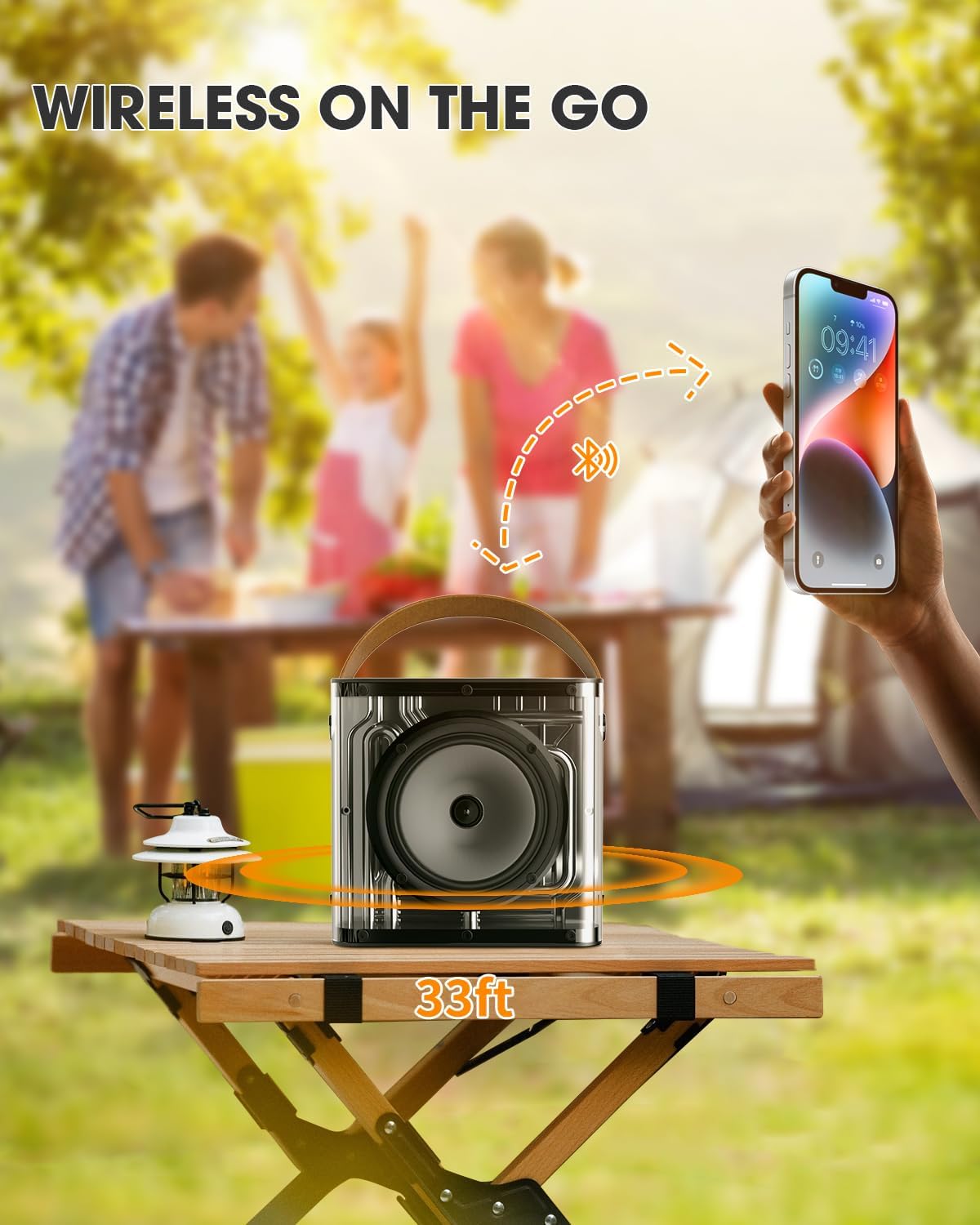 Máquina de karaoke para adultos al aire libre con asa – Courpal Juego de altavoces portátiles con luces de discoteca – Regalo de canto para fiestas