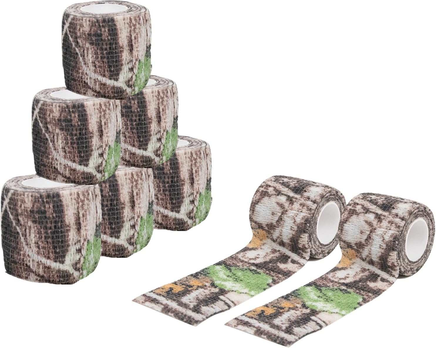 LOOGU Cinta adhesiva de camuflaje con forma de camuflaje no tejida para linterna de cámara (2.0 pulgadas x 14.76 pies)