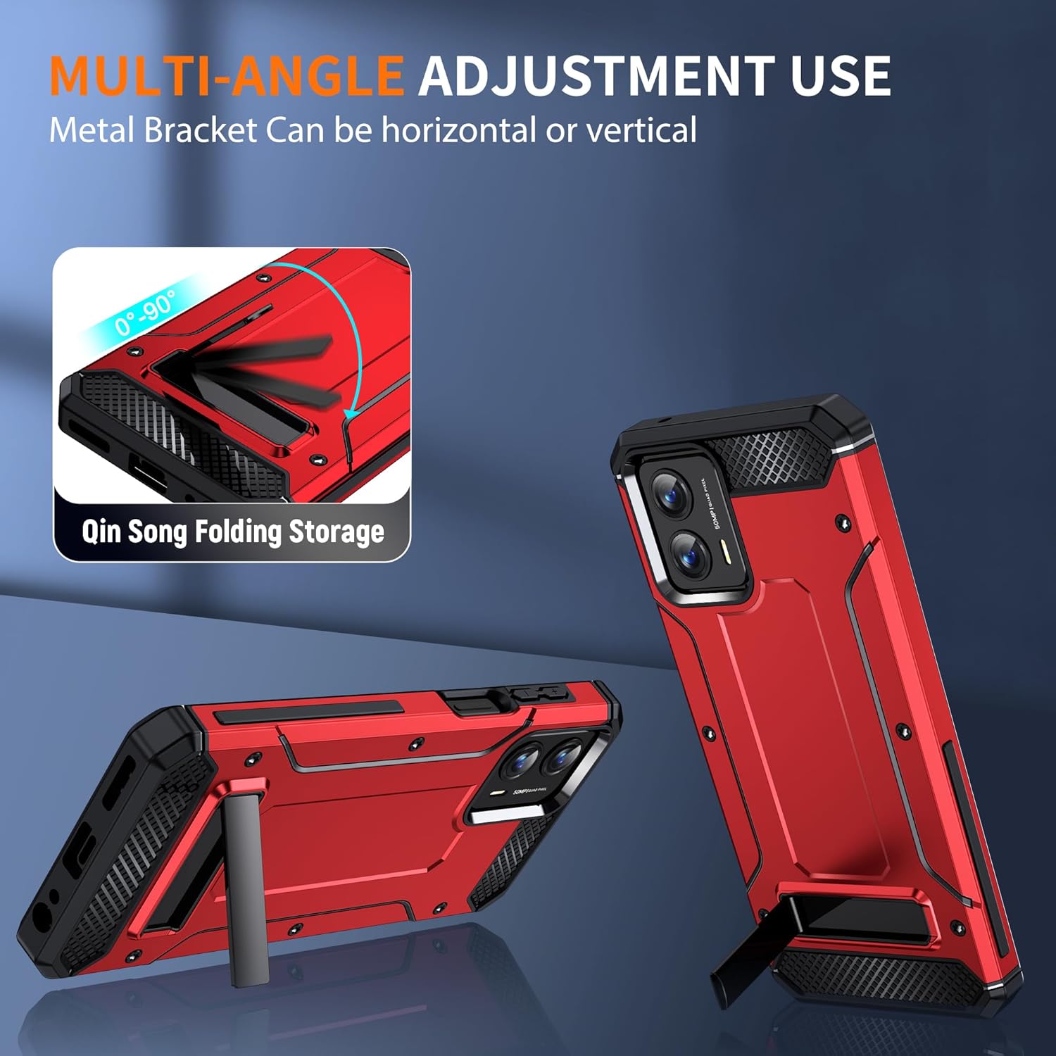Asuwish Funda de teléfono para Motorola Moto G 5G 2023 con protector de pantalla de vidrio templado y soporte delgado y resistente de grado militar