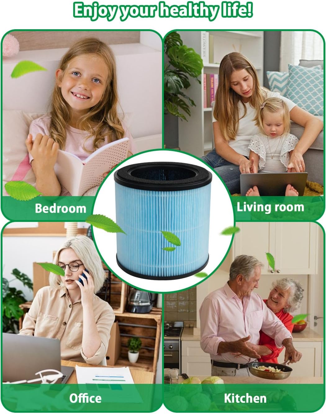 BBT BAMBOOST Filtro HEPA H201 compatible con TEC.Bean JH50G-M y Homvana H201 purificador de aire, H13 3 en 1 True HEPA y filtro de carbón activado