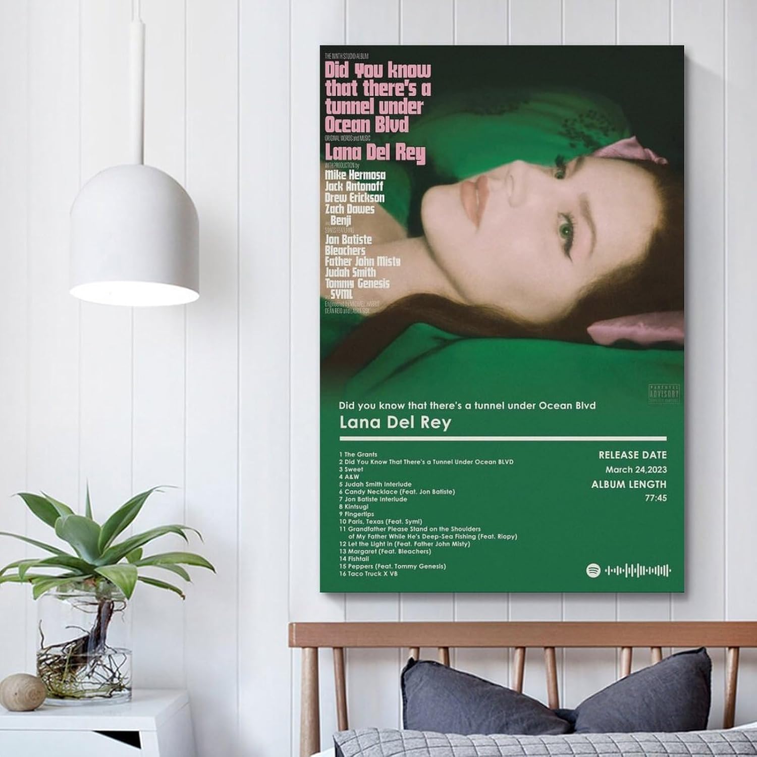Póster de Lana Del Rey The Album Cover Poster Album Art Decor Painting Estética Arte de Pared Lienzo para Decoración de Dormitorio 12 x 18 pulgadas