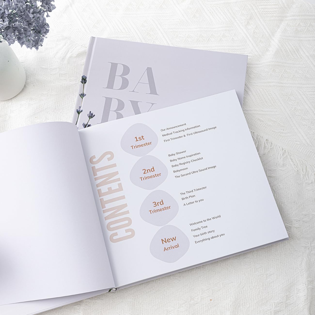 Diario de embarazo semana a semana libro de recuerdos para futuras mamás, captura todos los hitos durante el embarazo hasta el primer año del bebé,