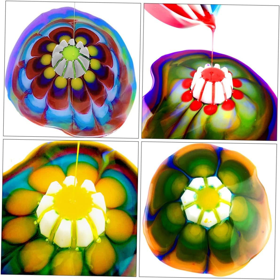 COHEALI 6 unids silicona verter taza verter suministros de pintura Herramientas Floral verter Copa Divisores Verter Pintura Pintura Tazas de pintura