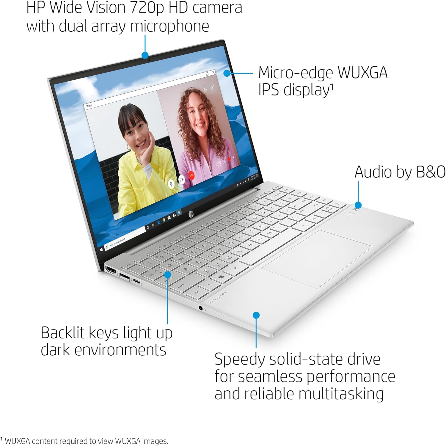 HP Laptop Pavilion Aero 13 Premium 2023, AMD Ryzen 5 7535U, WUXGA de 13.3 pulgadas, 16 GB de RAM, SSD de 1 TB, Windows 11 Home, Wi-Fi 6, Micro-Edge,