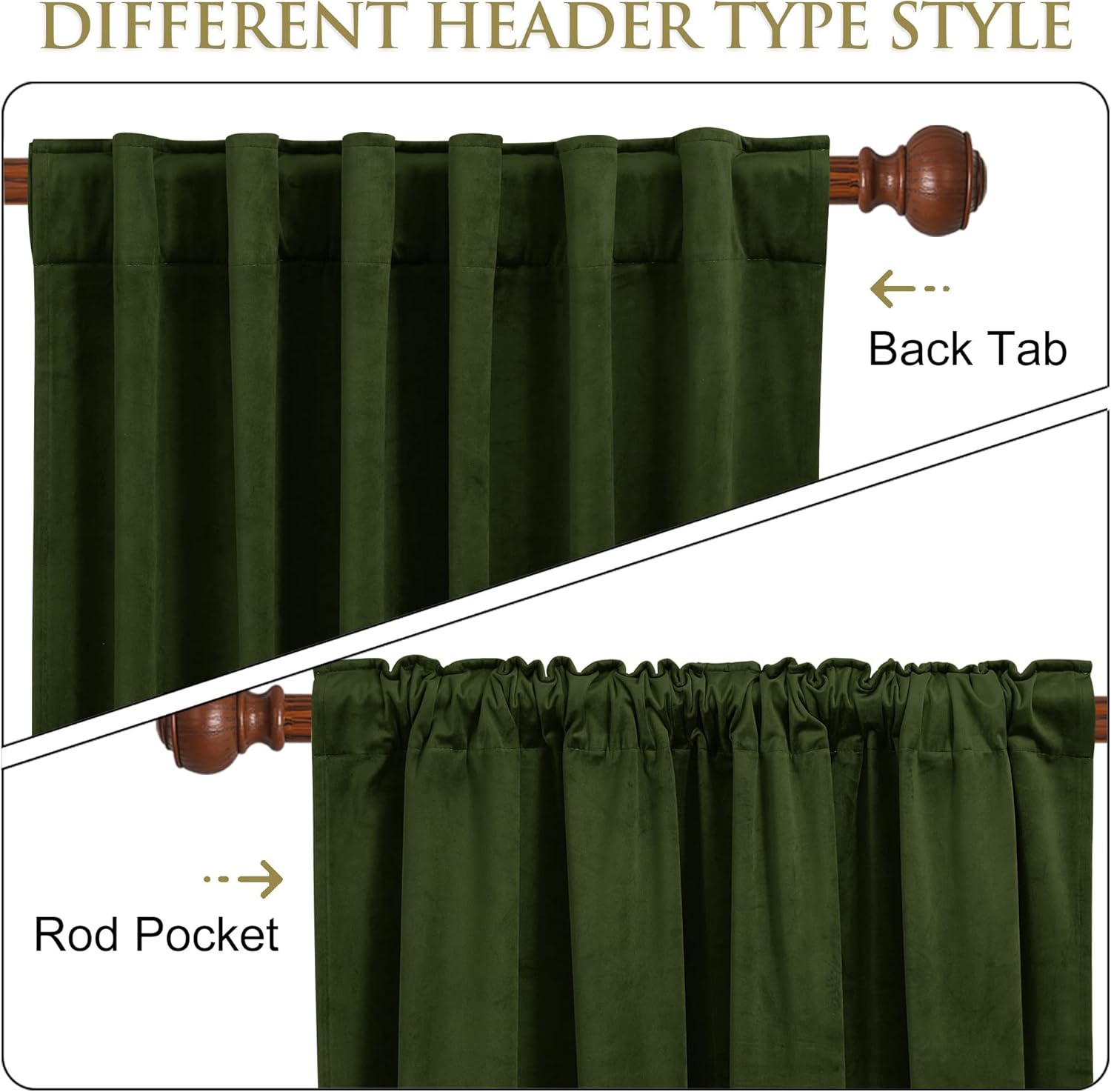 StangH Cortinas de terciopelo de 120 pulgadas de largo para telón de fondo de Navidad, cortinas de lujo con aislamiento térmico para sala de estar,