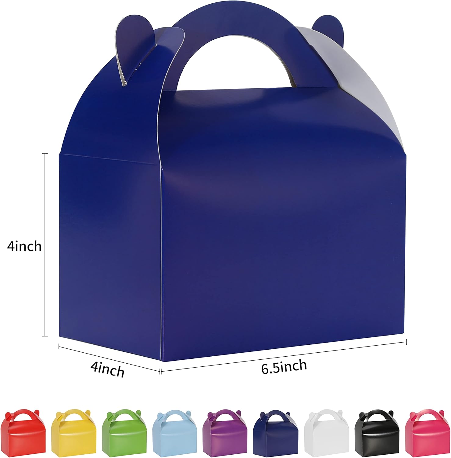 Bssay Paquete de 30 cajas de regalo de fiesta, cajas de regalo, cajas de regalo de papel a dos aguas con asas, perfectas para fiestas de cumpleaños,
