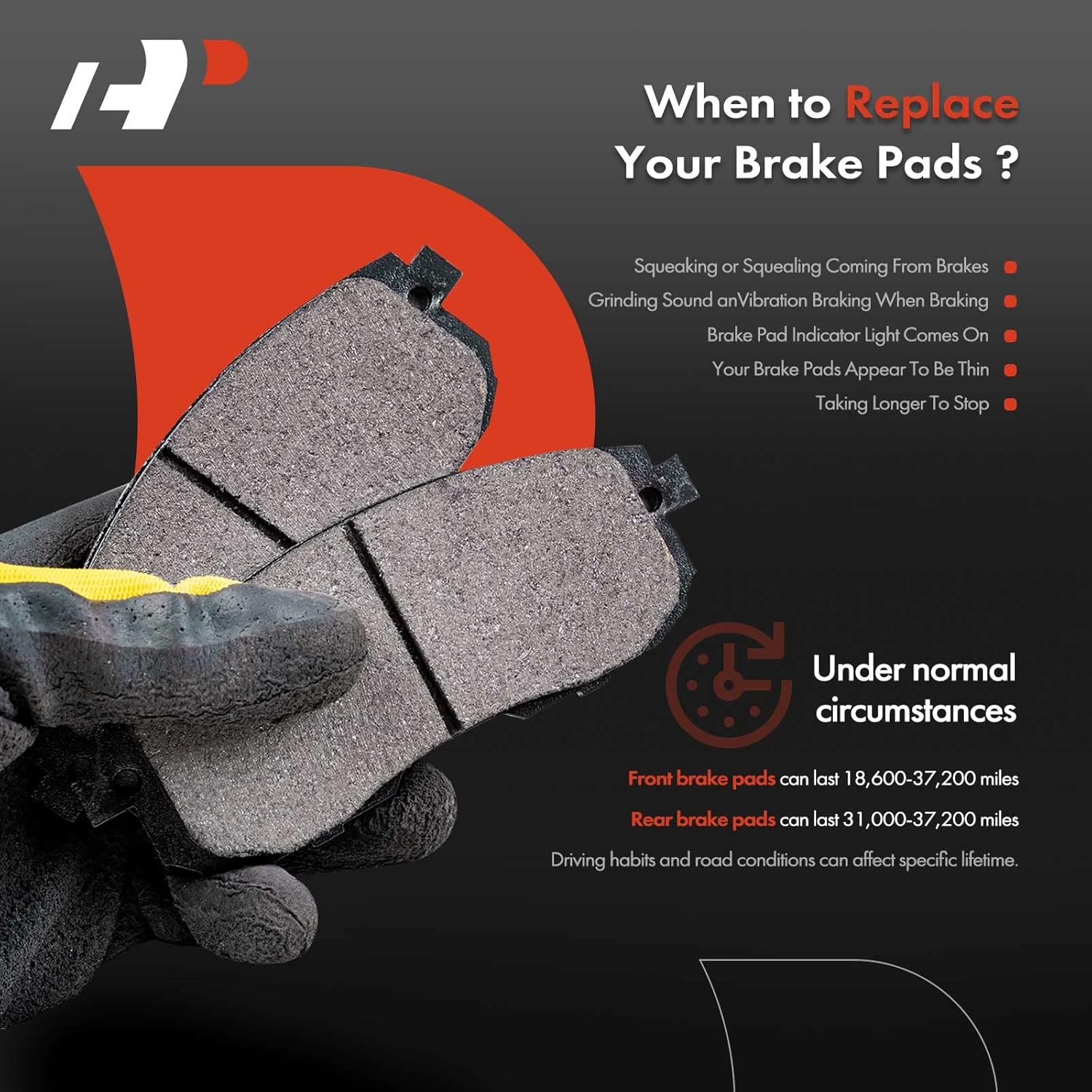 A-Premium Juego de pastillas de freno de disco de cerámica delanteras y traseras compatibles con BMW 330Ci 2001-2006 3.0L, 330i330xi 2001-2005 3.0L,