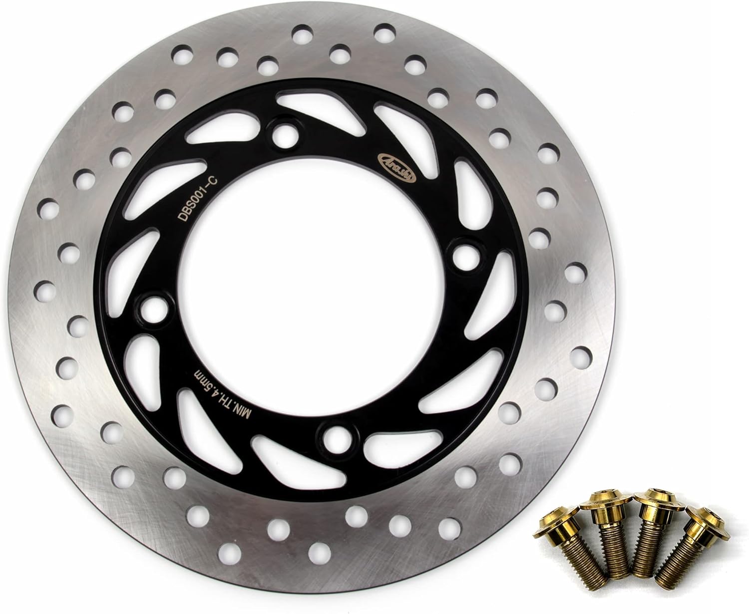 Arashi Rotor de disco de freno trasero + tornillos de montaje para Honda Silverwing 600 01-07  XL600V 91-99  XL650V Transalp 00-07  XL700V TRANSALP