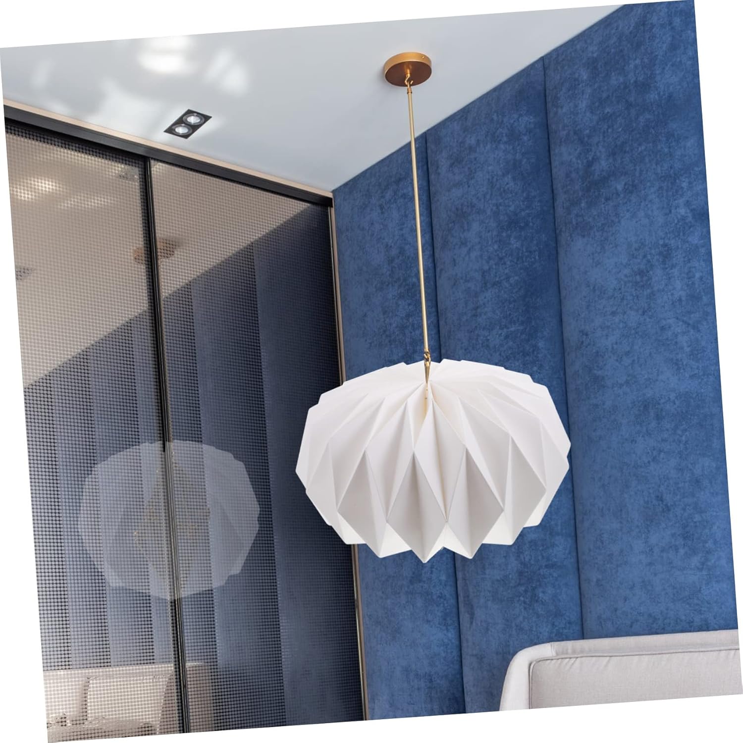Pantalla de linterna de origami blanca, pantalla blanca para decoración del hogar, pantallas para lámparas de pie, pantalla de lámpara de ratán,