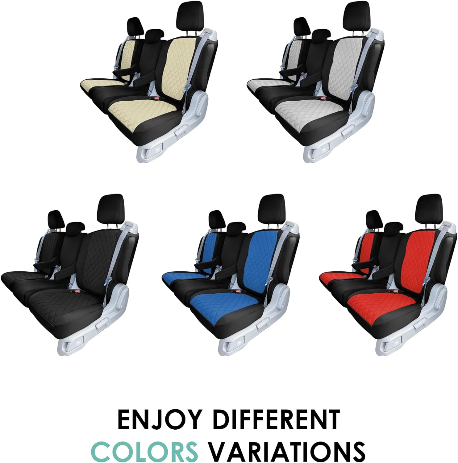 FH Group Fundas de asiento de ajuste personalizado para Honda Odyssey 2018-2023, fundas de asiento de automóvil, fundas de asiento de neopreno,