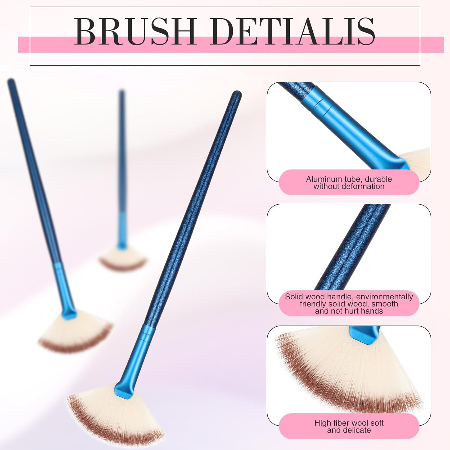 Ziliny 12 piezas de cepillo facial suave para colorete, cepillo de maquillaje, aplicador de ácido, herramientas cosméticas multiuso para máscara de