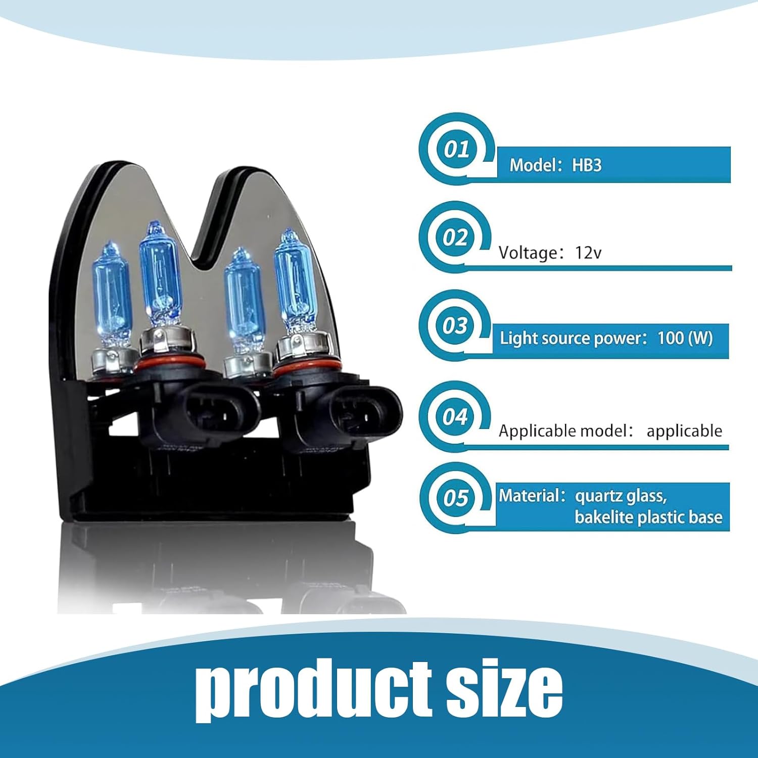 Pack-2 Luces halógenas para automóvil, 12 V 100 W, súper brillantes, de luz alta, luces antiniebla de conducción universal, impermeables, para
