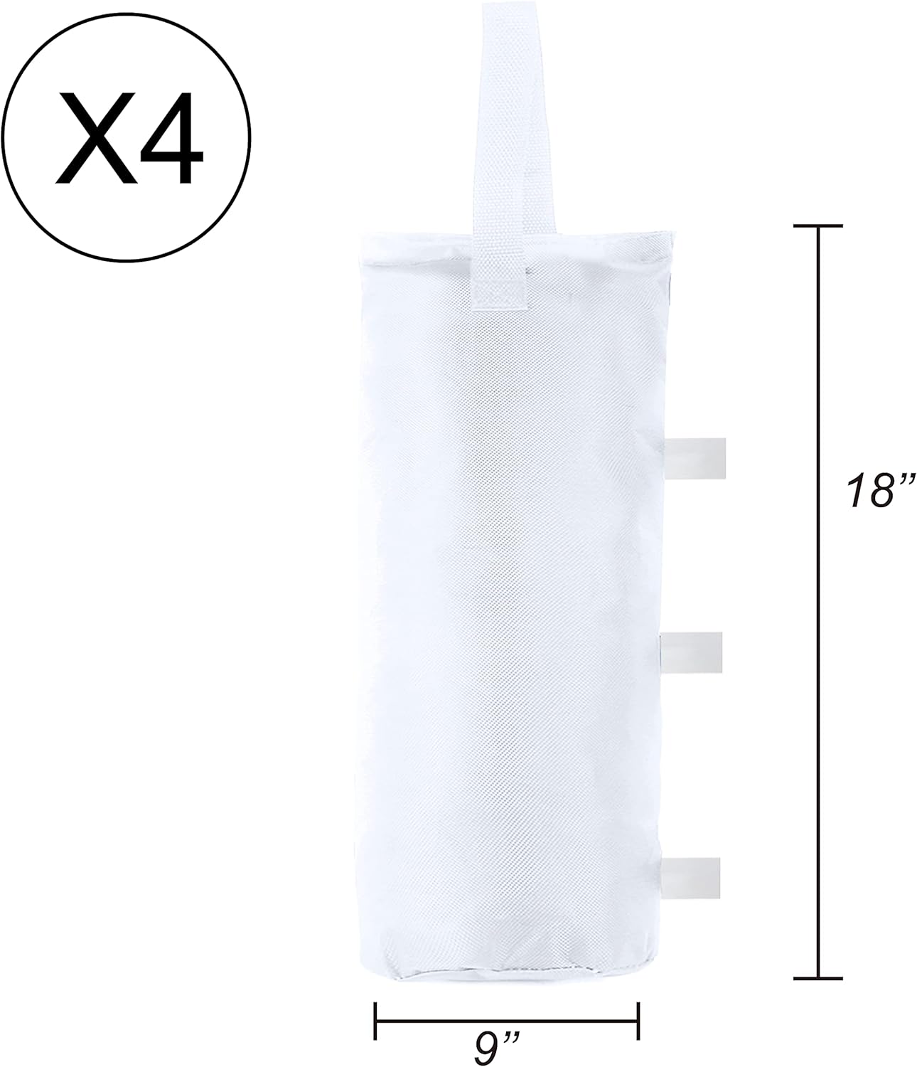 ABCCANOPY – Pesos de anclaje para tienda de campaña, 4 unidades, color blanco