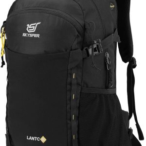 SKYSPER Mochila de senderismo 30L resistente al agua, paquetes de día para viajes, campamento al aire libre, hombres y mujeres, Lantc30-black, 30L, SKYSPER Mochila de senderismo 30L resistente al agua, paquetes de día para viajes, campamento al aire libre, hombres y mujeres, Lantc30-black, 30L,