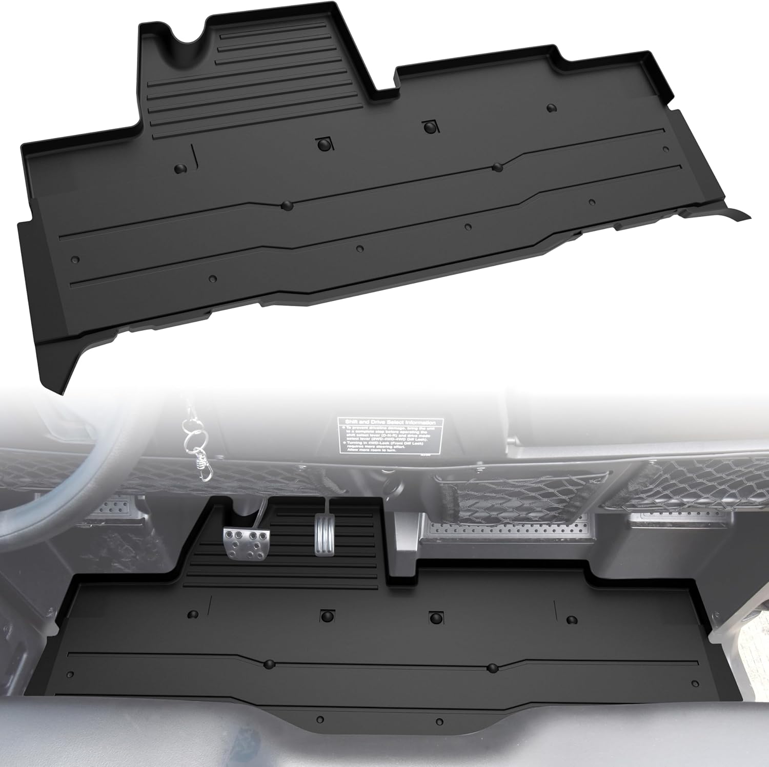 SAUTVS Tapete de suelo delantero de TPE para Honda Pioneer 700-2 700-4 14-24, forros de goma para todo tipo de clima, alfombrilla para Honda Pioneer