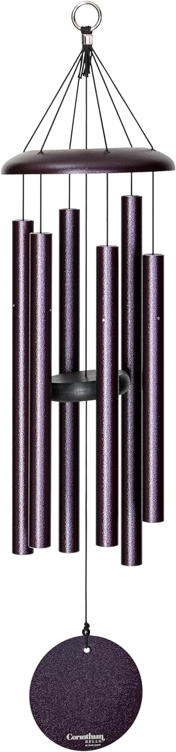 Corinthian Bells by Wind River – Campana de viento de ciruela de 30 pulgadas para patio, patio trasero, jardín y decoración al aire libre