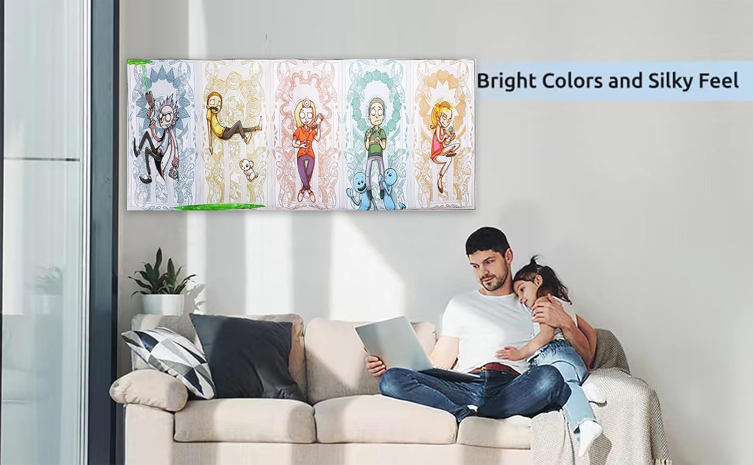 LERDWINT Tapiz de anime, tapiz psicodélico para colgar en la pared, tapiz temático de decoración de fiesta de cumpleaños, telón de fondo de color
