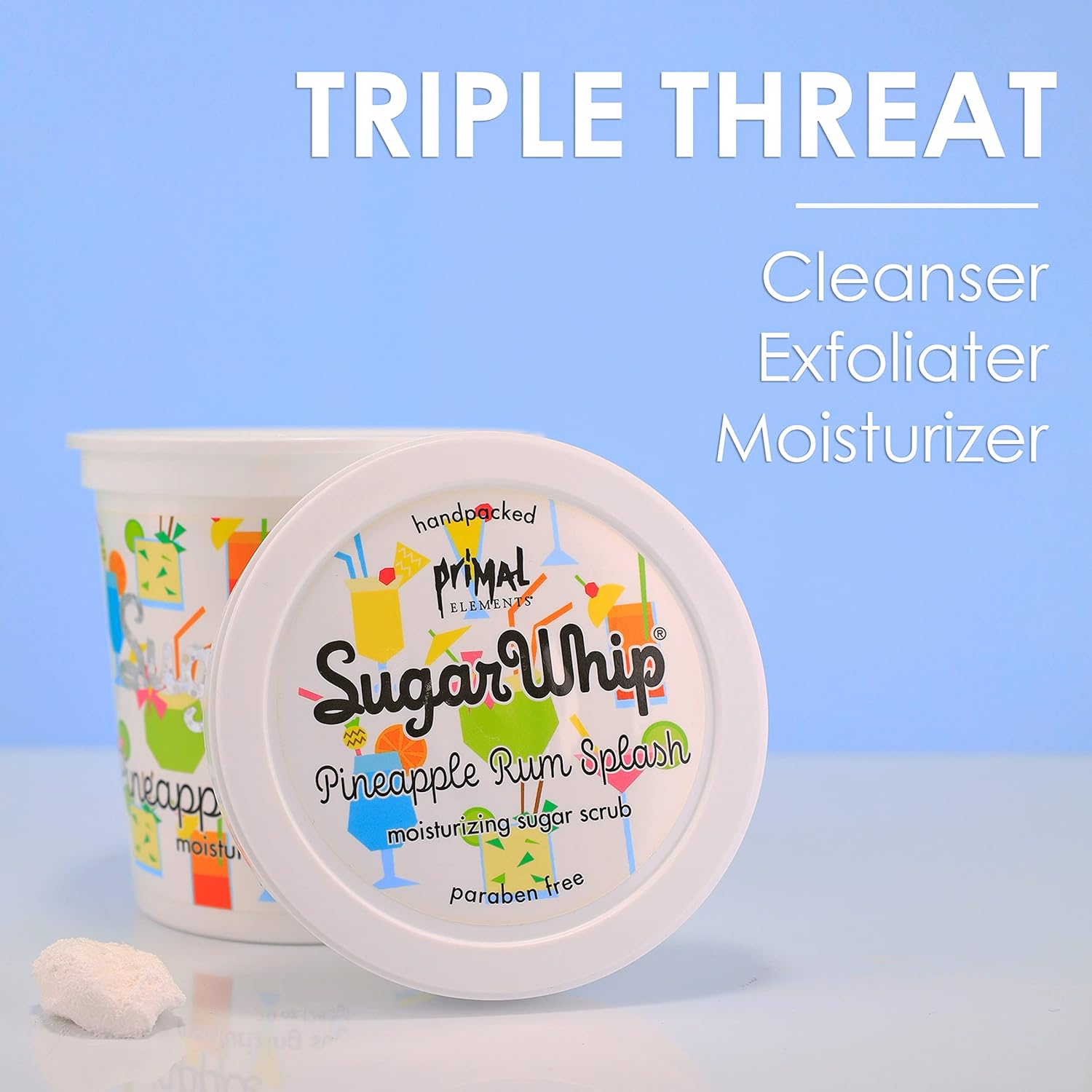 Primal Elements Azúcar Whip, salpicaduras de ron de piña, 10 onzas