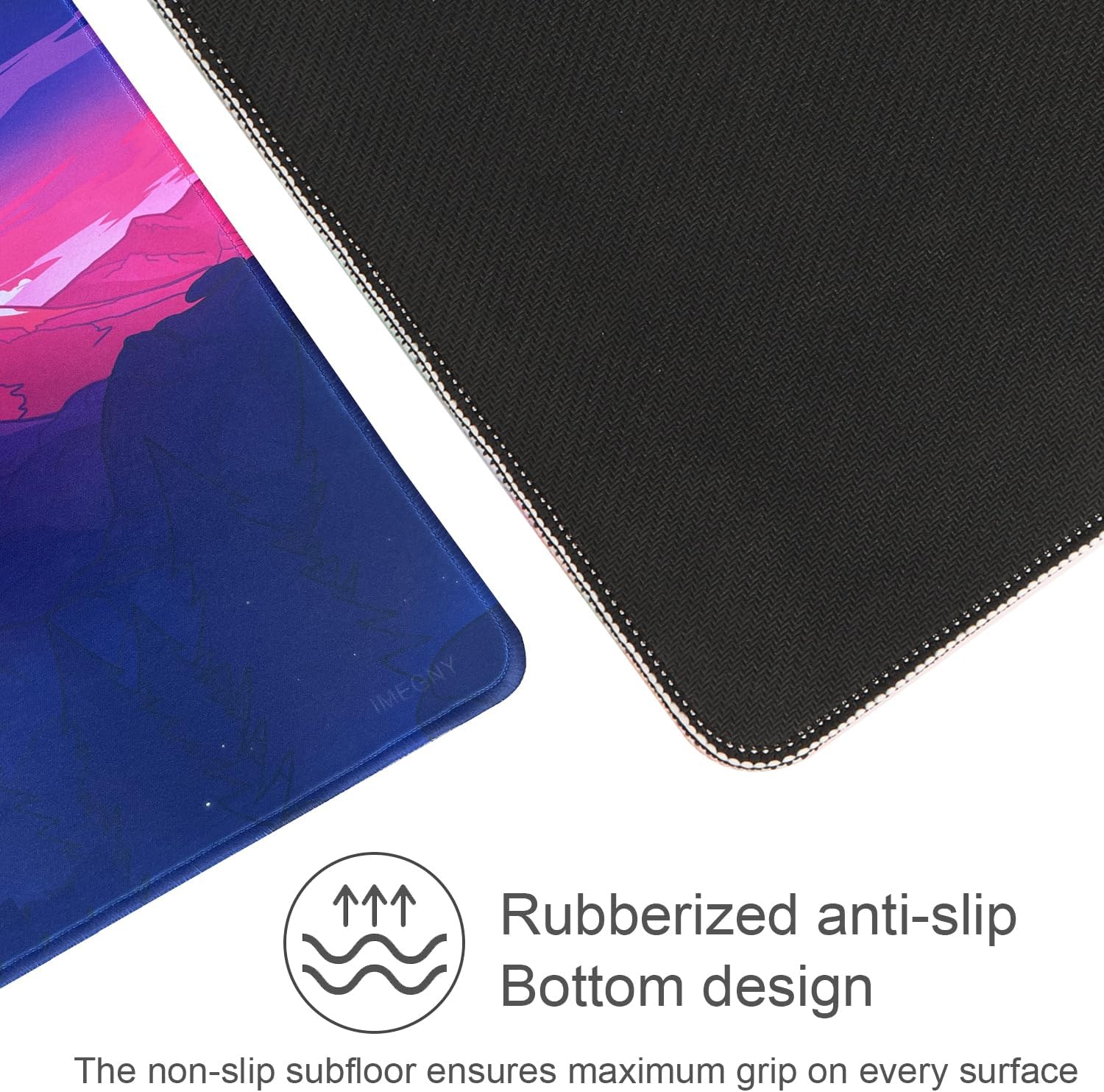 Alfombrilla de mouse grande para juegos, alfombrilla de escritorio XXL extendida y alfombrilla de teclado de goma antideslizante con bordes cosidos