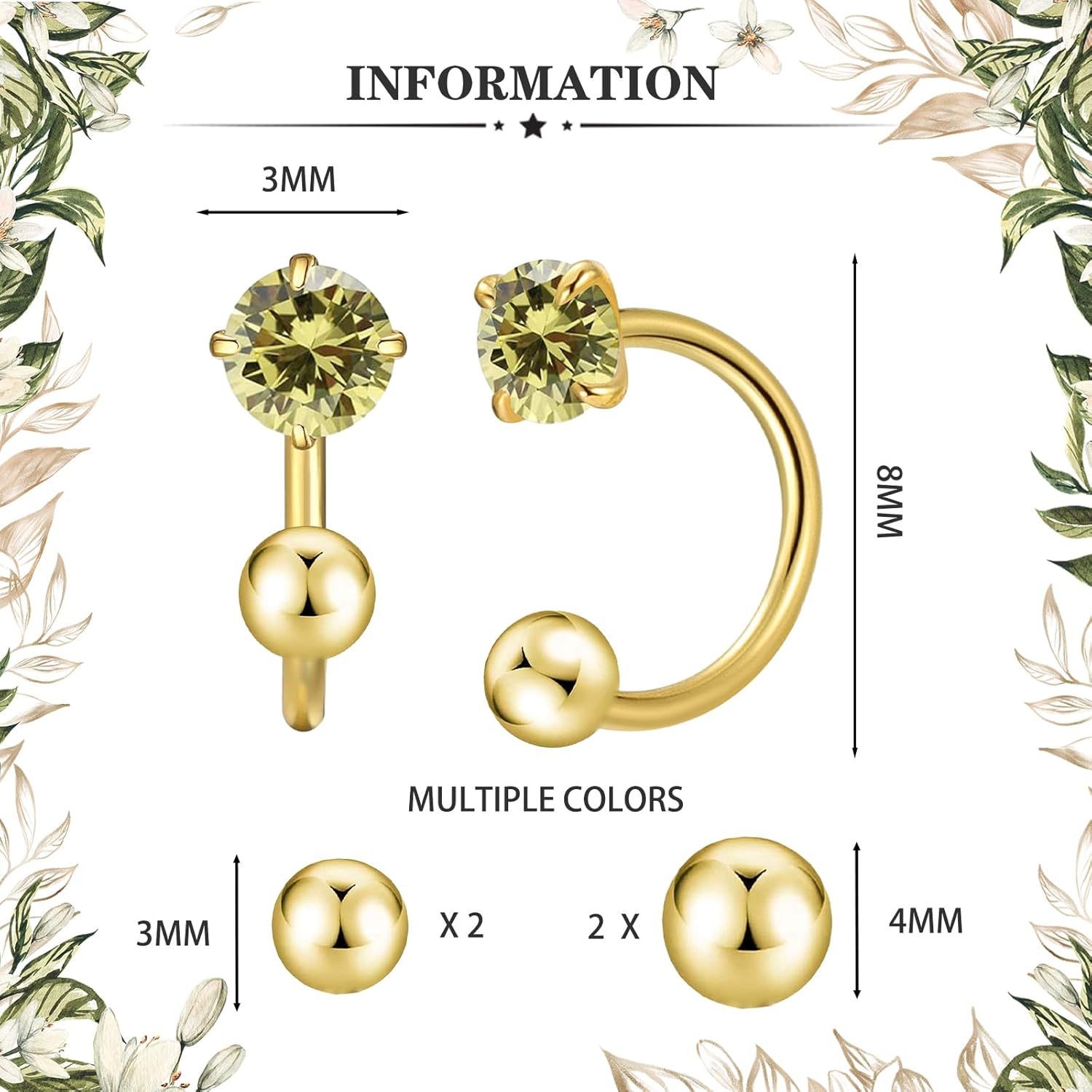 Huggie Half Hoop Earrings for Women Girl Tiny Cartilage Earring Birthstone Stud Earrings For Women Tiny Boho Colored Cartilage Earring Screw Back