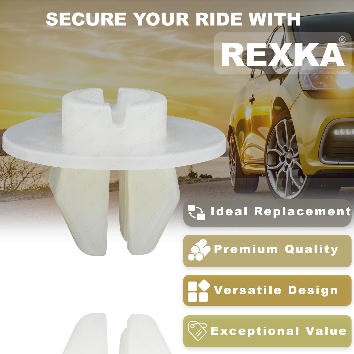 Rexka 25 unids cubierta de parachoques rejilla rejilla faro montaje ojal nylon retención tuerca para Toyota Lexus 90189-05142