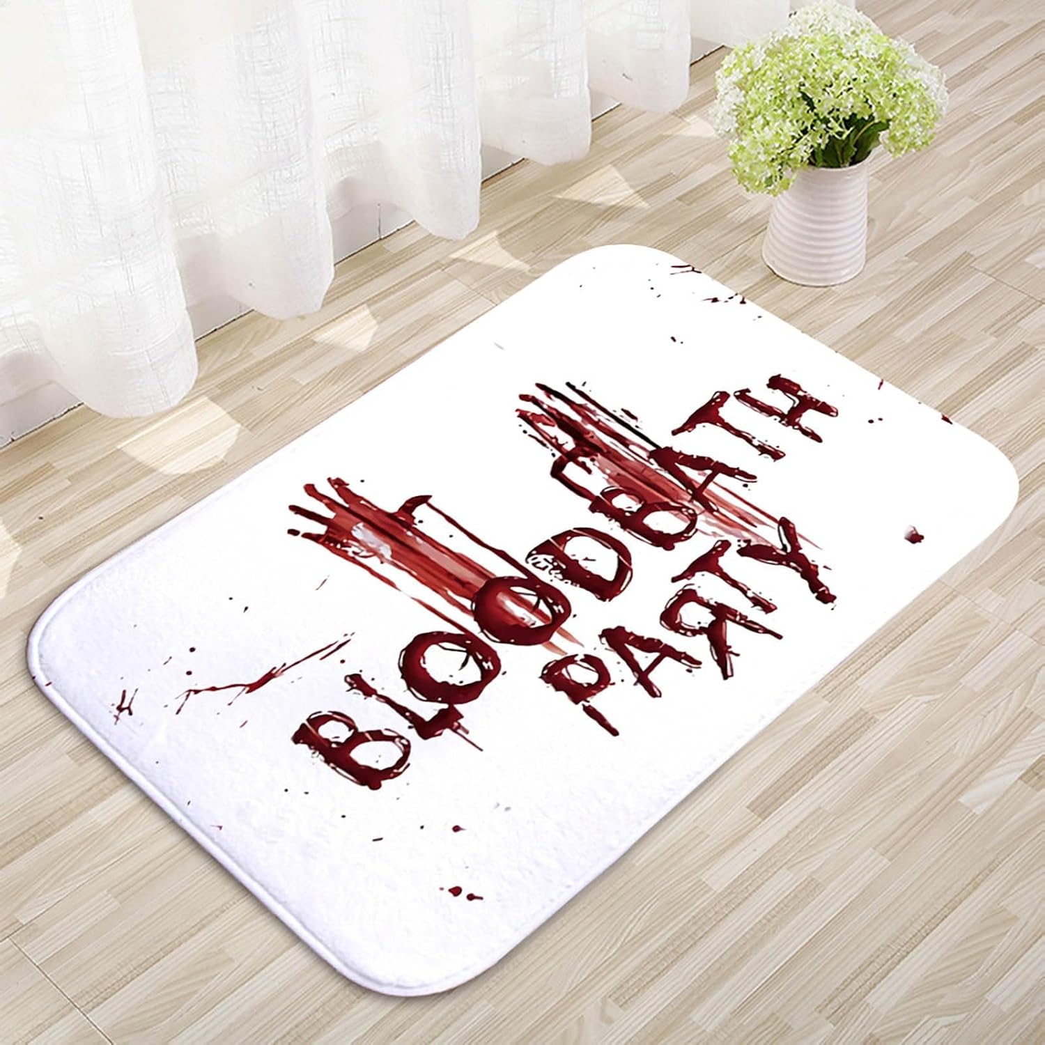 Alfombra de baño de Halloween, tapete de baño de sangre de broma, tapete de baño de color cuando está mojado, antideslizante, decoración de