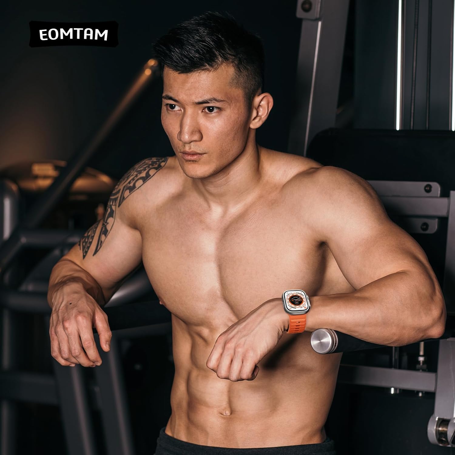 EOMTAM Paquete de 3 correas deportivas de silicona suave de 1.024 in de ancho para hombre, compatibles con Apple Watch Ultra 21 Band 1.929 in 1.772
