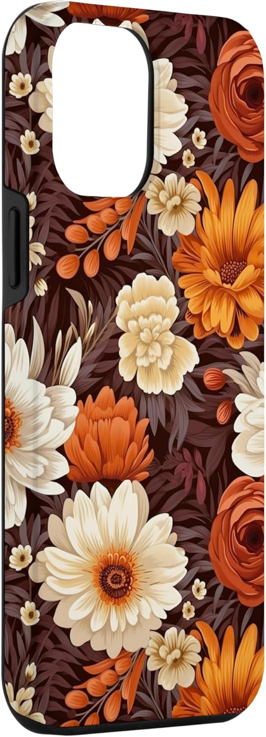 Funda con diseño de flores de otoño para iPhone 13 Pro Max