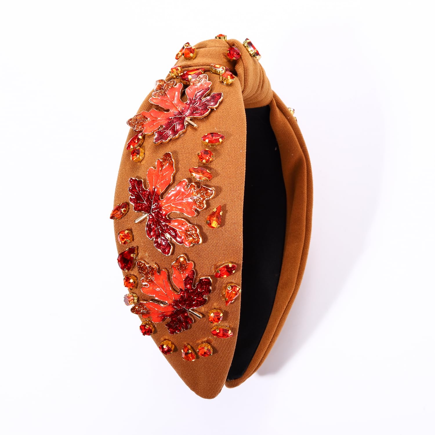 NVENF Diadema de Acción de Gracias para mujer, con cuentas de pavo, accesorios de otoño, diadema con perlas y diamantes de imitación, diadema
