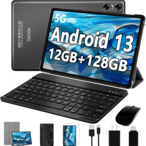YESTEL Tablet Android 13 de 10 pulgadas con 12 GB de RAM + 128 GB de ROM, expansión de 1 TB, procesador octa-core de 2.0 GHz, pantalla IPS HD, YESTEL Tablet Android 13 de 10 pulgadas con 12 GB de RAM + 128 GB de ROM, expansión de 1 TB, procesador octa-core de 2.0 GHz, pantalla IPS HD,