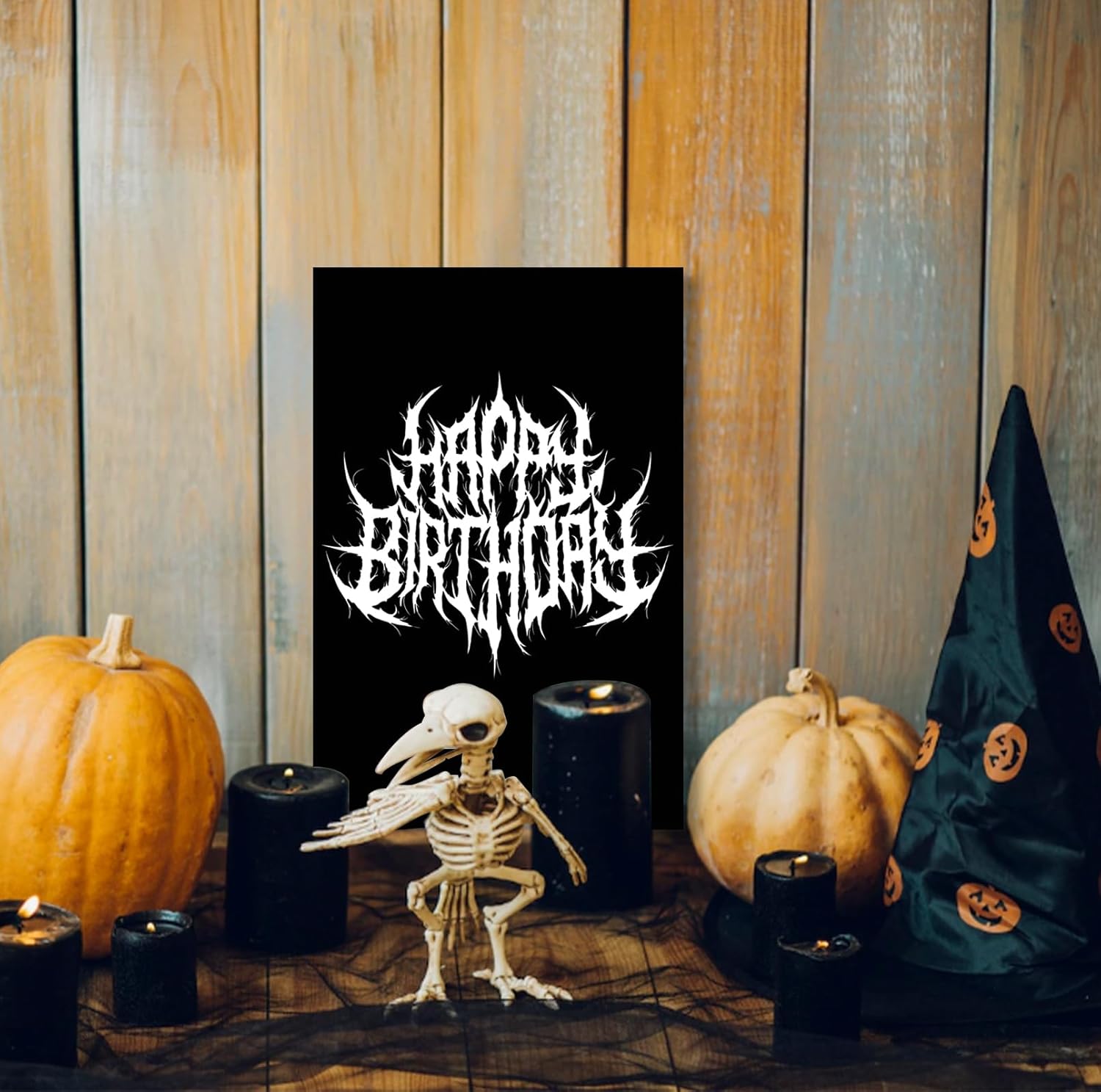 Tarjeta de cumpleaños de feliz Halloween para él y ella, regalo espeluznante de cumpleaños para mujeres y hombres, tarjeta de cumpleaños de