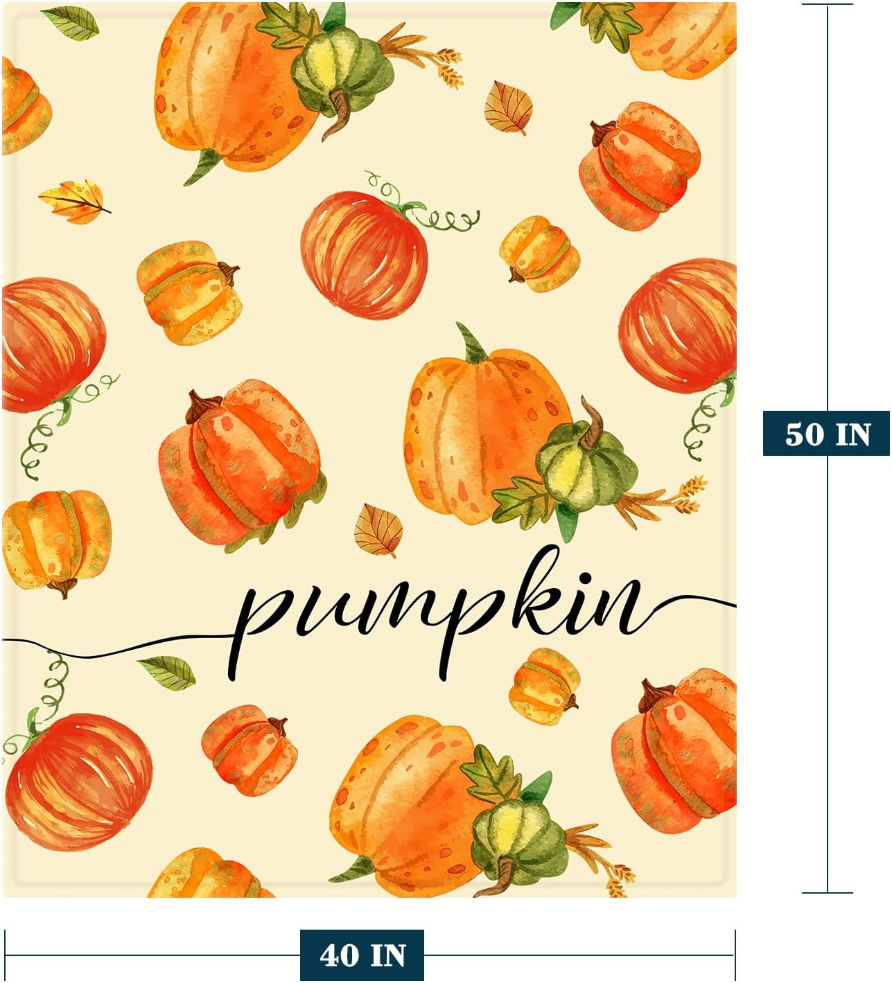 Neatee Living Manta decorativa de otoño de tamaño pequeño para niños, manta de Acción de Gracias de otoño con hojas de calabaza para sofá, cama,