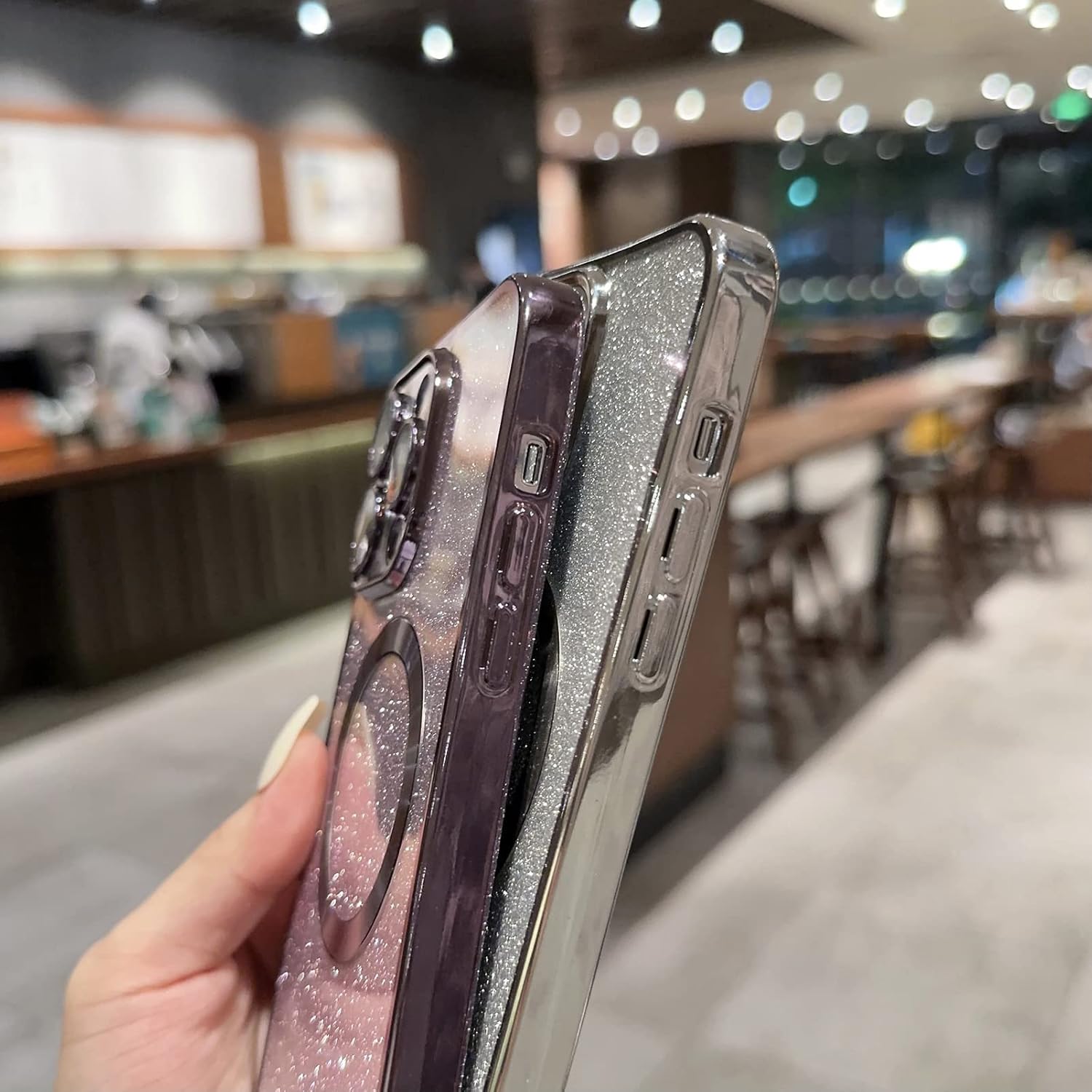 Funda magnética compatible con iPhone 11 de 6.1 pulgadas compatible con MagSafe con protector para lente de cámara, bonita funda transparente con