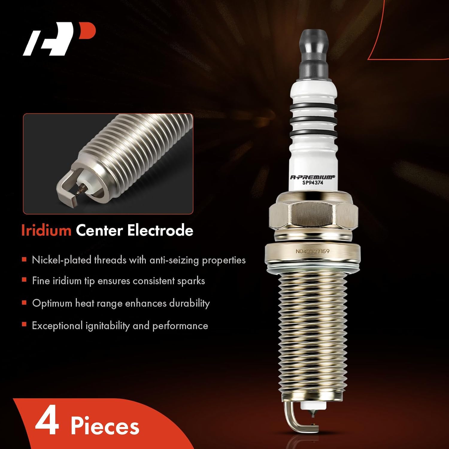 A-Premium Bujías de platino iridio compatibles con Ford Explorer, Chevrolet Equinox y GMC Terrain y Mazda 3, Cadillac CTS y Buick Regal, Lincoln MKC