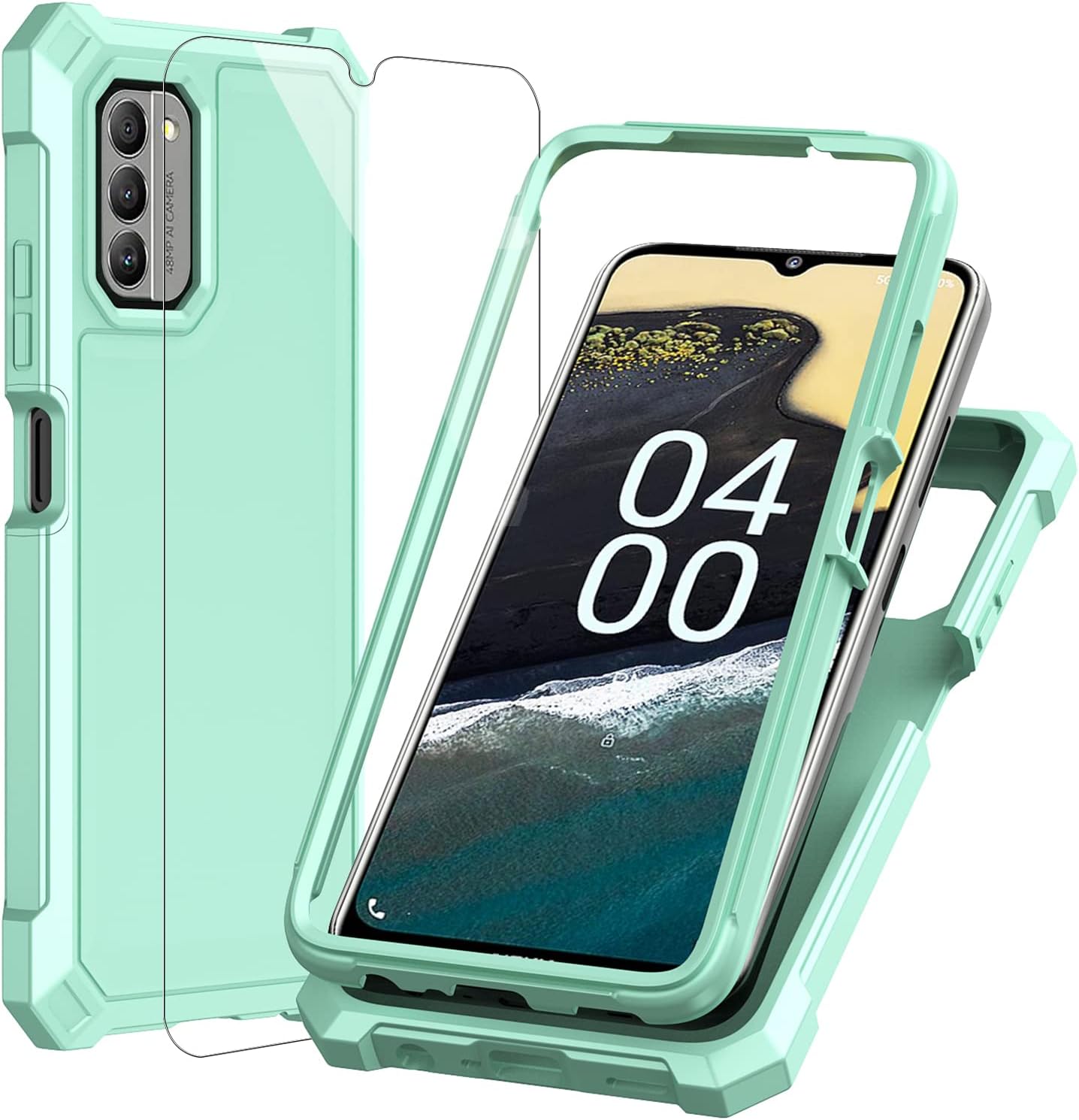 Ailiber Funda para Nokia G310, Nokia G310 con protector de pantalla, protección de estructura de 2 capas, esquinas que absorben los golpes,