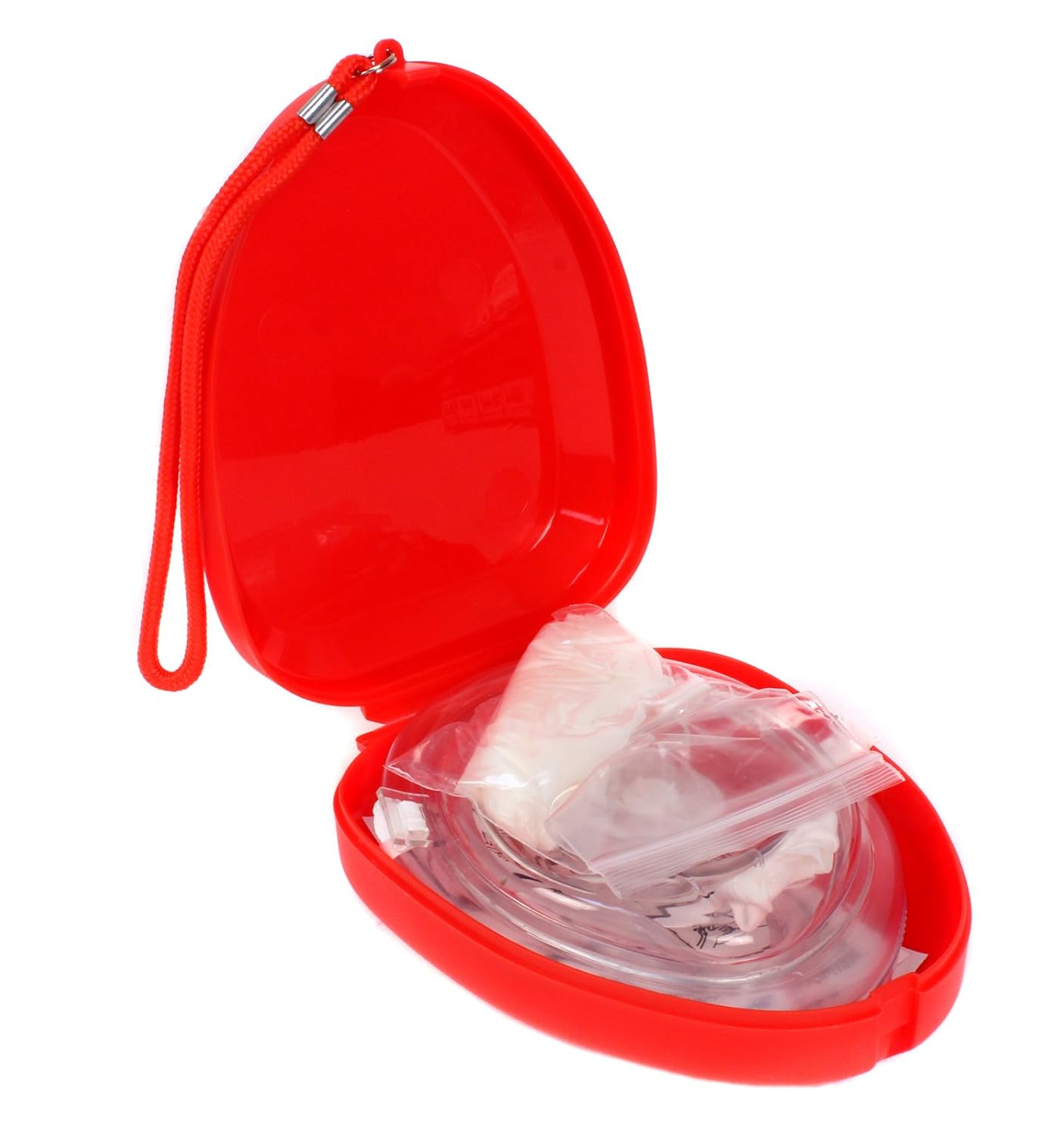 Ever Ready First Aid Máscara de rescate de RCP, resucitador de bolsillo para adultosniños, estuche rígido con correa para la muñeca, guantes y