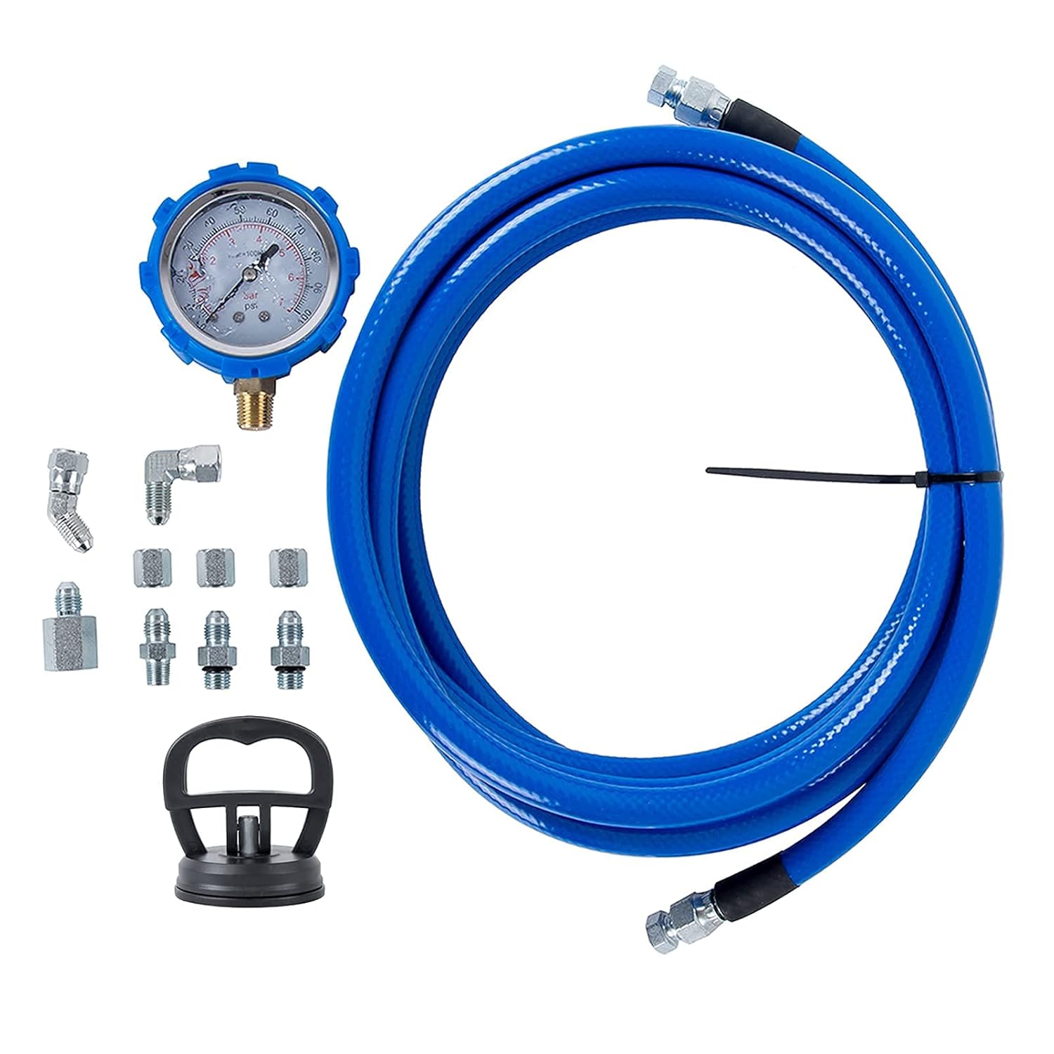 Probador de compresión automotriz motor de gasolina cilindro medidor de presión kit de herramientas de prueba para Ford Powerstroke 6.0L y 7.3L