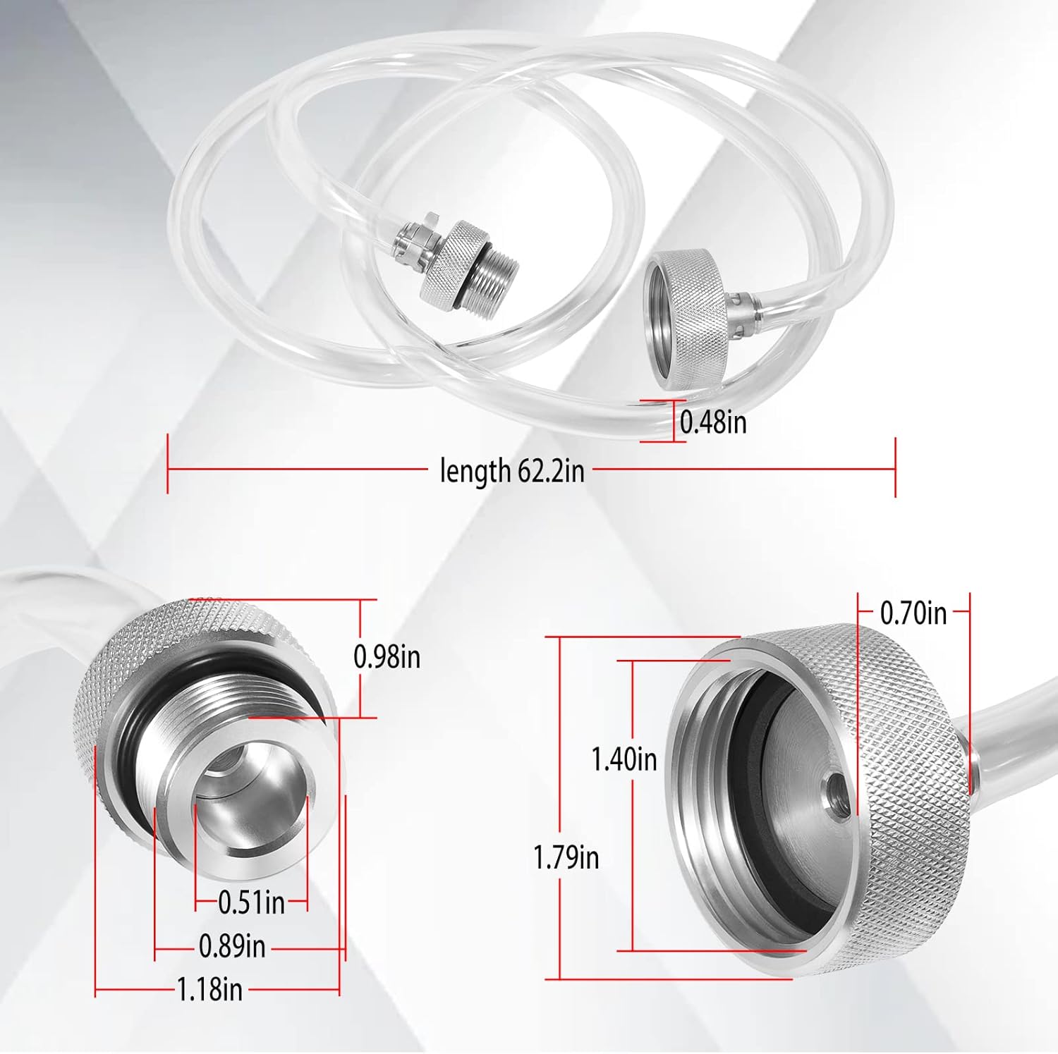 Manguera de llenado de aceite compatible con VAG DSG VW Audi, repuesto para kit de cambio de aceite de caja de cambios VAS 6262A con adaptador de