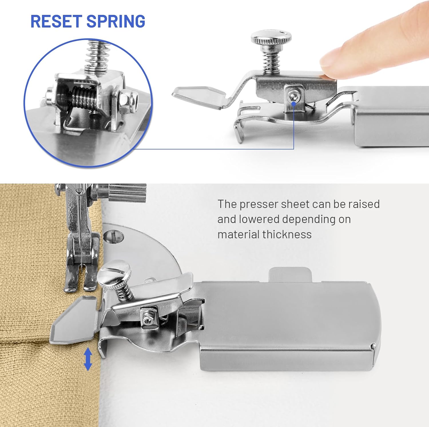 Guía de costura magnética multifuncional para máquina de coser, guía Hemmer para Lockstich industrial o máquina de coser de pie para caminar, guía