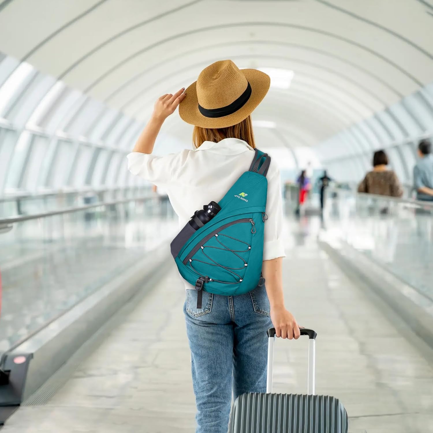 NEVO RHINO – Mochila cruzada de 18 litros para hombres con bolsillo para teléfono, bolsa de hombro para hombres, mujeres, mochila deportiva