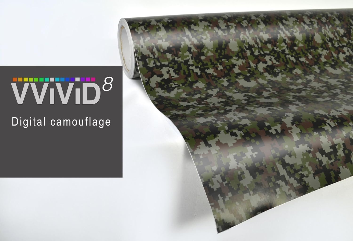 VViViD Película de vinilo de camuflaje digital para bricolaje, sin ensuciar, fácil de instalar, adhesivo de liberación de aire (7 x 5 pies)