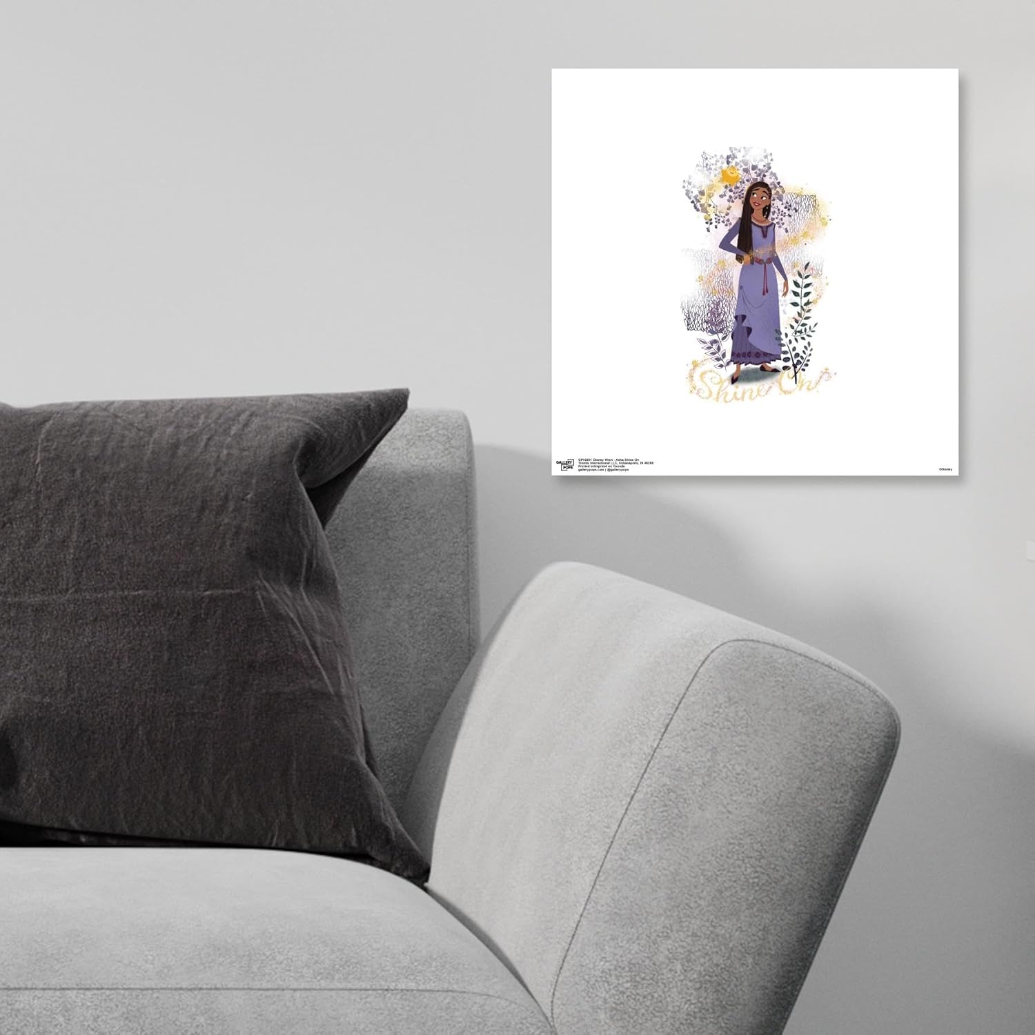 Trends International Gallery Pops Disney Wish – Póster de pared Asha Shine On Wall Art, 12.00 x 12.00 pulgadas, versión sin marco