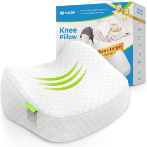 AUVON Almohada de apoyo de espuma refrescante para piernas y rodillas con tela sedosa de hielo, almohada de espuma viscoelástica de apoyo mejorado AUVON Almohada de apoyo de espuma refrescante para piernas y rodillas con tela sedosa de hielo, almohada de espuma viscoelástica de apoyo mejorado