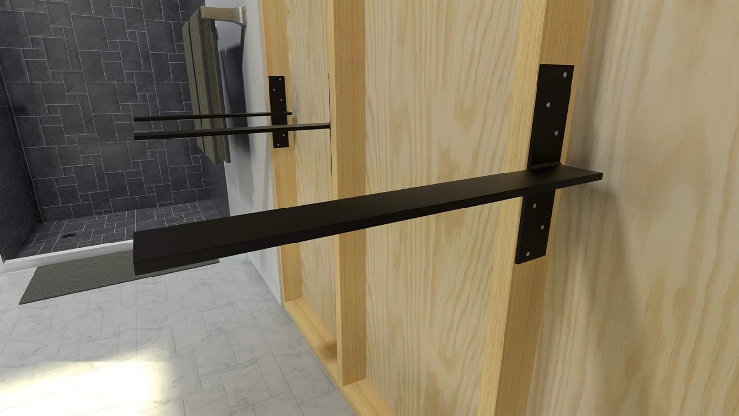 Soporte de estante colgante sin acero resistente, 1 unidad, 18 pulgadas universal, proyectos de bricolaje, fabricado con acero americano por The