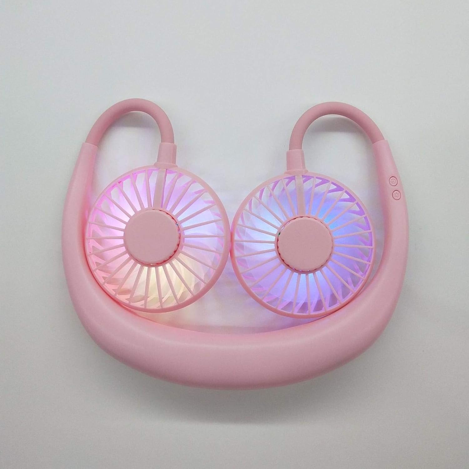 Ventilador de cuello deportivo USB, portátil recargable por USB, ventilador personal manos libres, ventilador de refrigeración portátil con doble