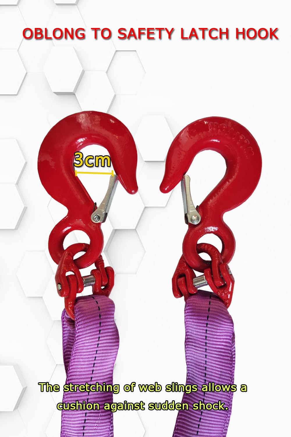 Eslinga de red de bridle de cuatro patas 6.5ft 6610lb Tipo de correa con gancho 6.6 ft 6,613.9 lbs Peso ligero y capacidad flexible Eslinga de acero