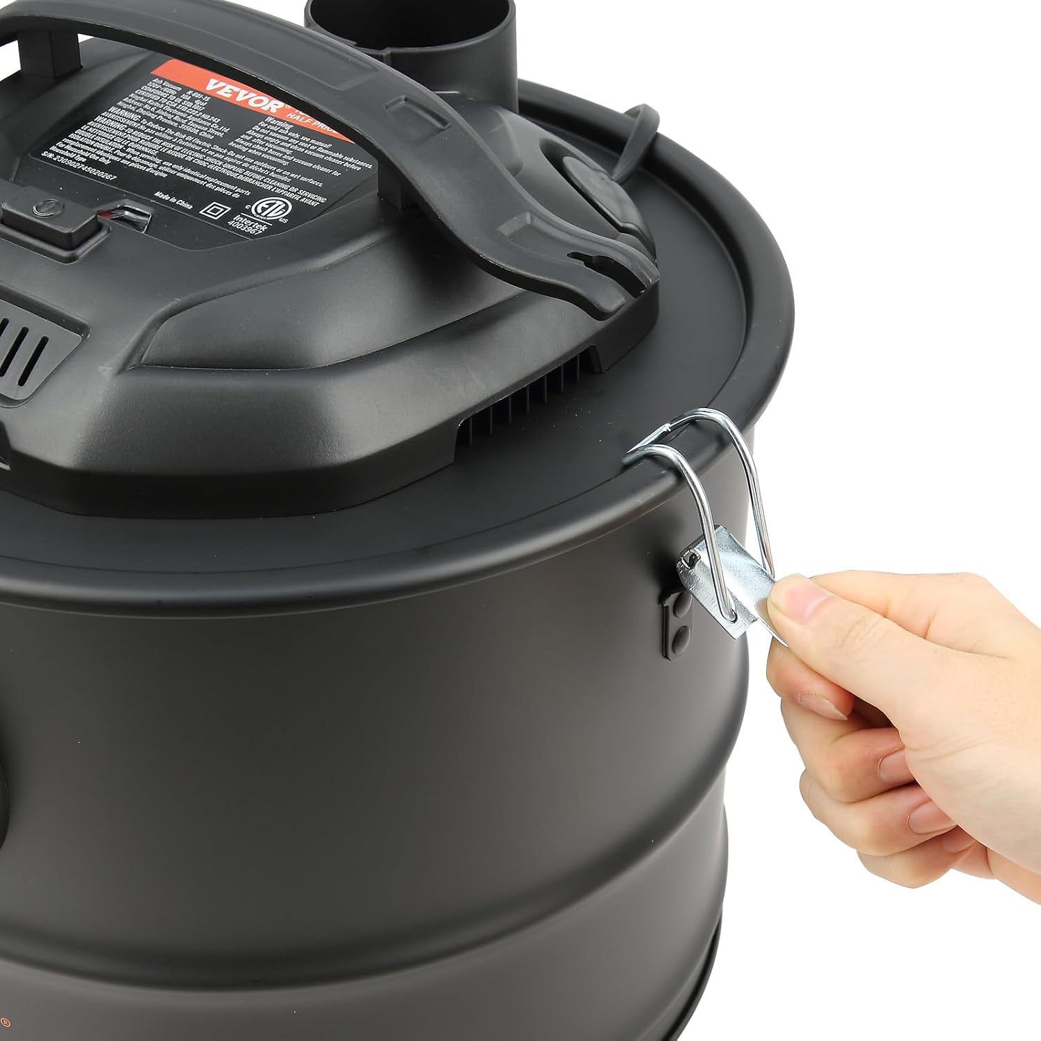 VEVOR Aspiradora de 4 galones con potente succión de 1200 W, colector de aspiradora de cenizas con manguera flexible de 47.2 pulgadas, para